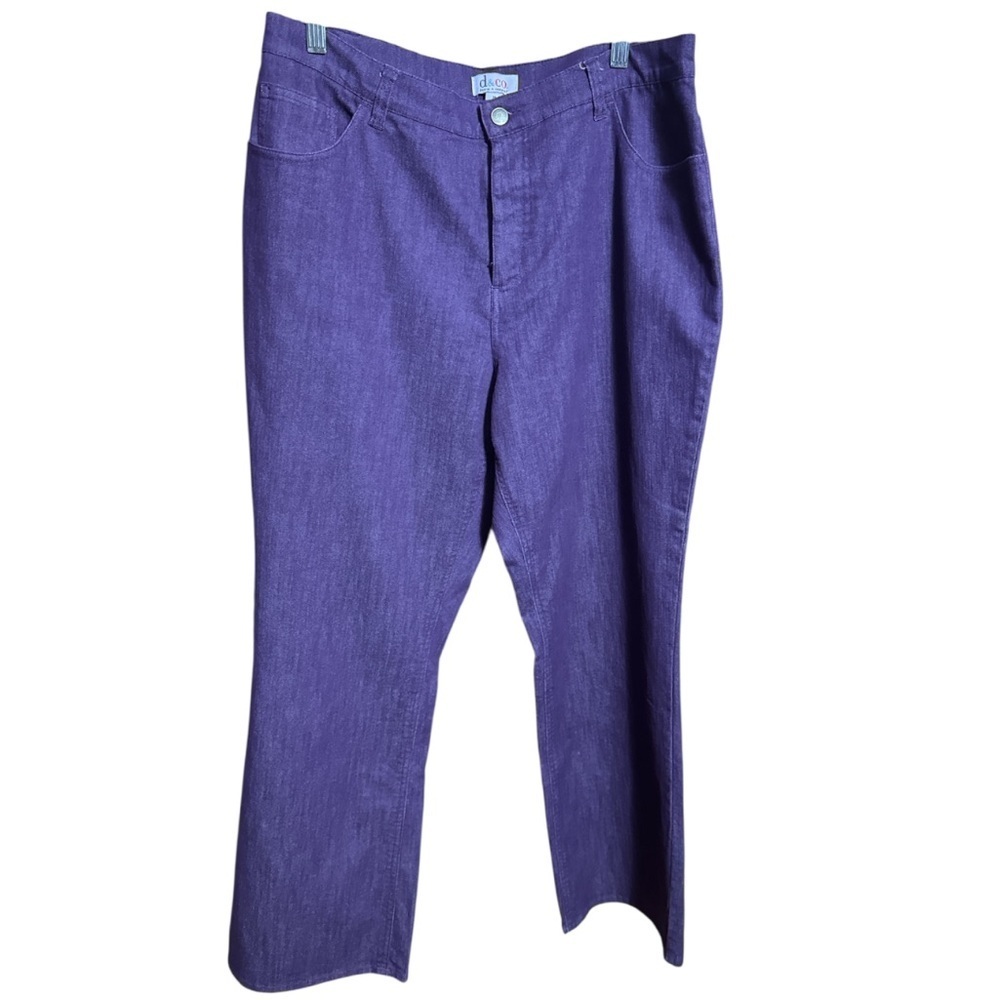 Denim & Co. Purple Straight Leg Jeans Size 16 - Excellent Condition